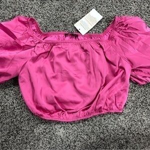 Women's Pink cropped Top Small